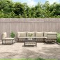 vidaXL Set muebles de jardín 7 pzas y cojines ratán PE gris antracita vidaXL Set muebles de jardín 7 pzas y cojines ratán PE gris antracita