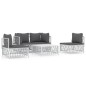 vidaXL Juego de muebles de jardín 5 piezas y cojines acero blanco vidaXL Juego de muebles de jardín 5 piezas y cojines acero blanco