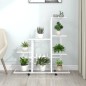 vidaXL Soporte de flores con rueda de metal blanco 94,5x25x92,5 cm vidaXL Soporte de flores con rueda de metal blanco 94,5x25x92,5 cm