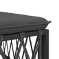 vidaXL Juego muebles de jardín 3 pzas y cojines acero gris antracita vidaXL Juego muebles de jardín 3 pzas y cojines acero gris antracita