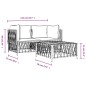 vidaXL Juego muebles de jardín 3 pzas y cojines acero gris antracita vidaXL Juego muebles de jardín 3 pzas y cojines acero gris antracita