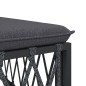 vidaXL Juego de muebles de jardín 7 pzas con cojines acero antracita vidaXL Juego de muebles de jardín 7 pzas con cojines acero antracita