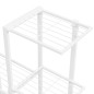 vidaXL Soporte de flores con rueda de metal blanco 94,5x25x92,5 cm vidaXL Soporte de flores con rueda de metal blanco 94,5x25x92,5 cm