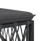 vidaXL Juego de muebles de jardín 5 pzas con cojines acero antracita vidaXL Juego de muebles de jardín 5 pzas con cojines acero antracita