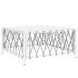 vidaXL Juego de muebles de jardín 5 piezas y cojines acero blanco vidaXL Juego de muebles de jardín 5 piezas y cojines acero blanco