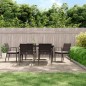 vidaXL Juego comedor jardín 7 piezas y cojines ratán sintético y acero