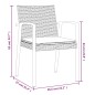 vidaXL Juego comedor jardín 7 piezas y cojines ratán sintético y acero