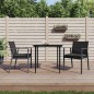 vidaXL Juego comedor jardín 3 piezas y cojines ratán sintético y acero vidaXL Juego comedor jardín 3 piezas y cojines ratán sintético y acero
