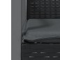 vidaXL Juego comedor jardín 3 piezas y cojines ratán sintético y acero vidaXL Juego comedor jardín 3 piezas y cojines ratán sintético y acero