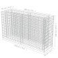 vidaXL Arriate de gaviones de acero 180x50x100 cm vidaXL Arriate de gaviones de acero 180x50x100 cm