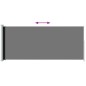 vidaXL Toldo lateral retráctil de jardín negro 180x500 cm vidaXL Toldo lateral retráctil de jardín negro 180x500 cm