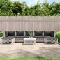 vidaXL Juego de muebles de jardín 8 piezas con cojines acero blanco vidaXL Juego de muebles de jardín 8 piezas con cojines acero blanco