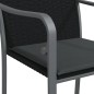 vidaXL Juego comedor jardín 9 piezas y cojines ratán sintético y acero vidaXL Juego comedor jardín 9 piezas y cojines ratán sintético y acero