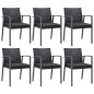 vidaXL Juego comedor jardín 7 piezas y cojines ratán sintético y acero vidaXL Juego comedor jardín 7 piezas y cojines ratán sintético y acero