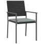 vidaXL Juego comedor jardín 7 piezas y cojines ratán sintético y acero