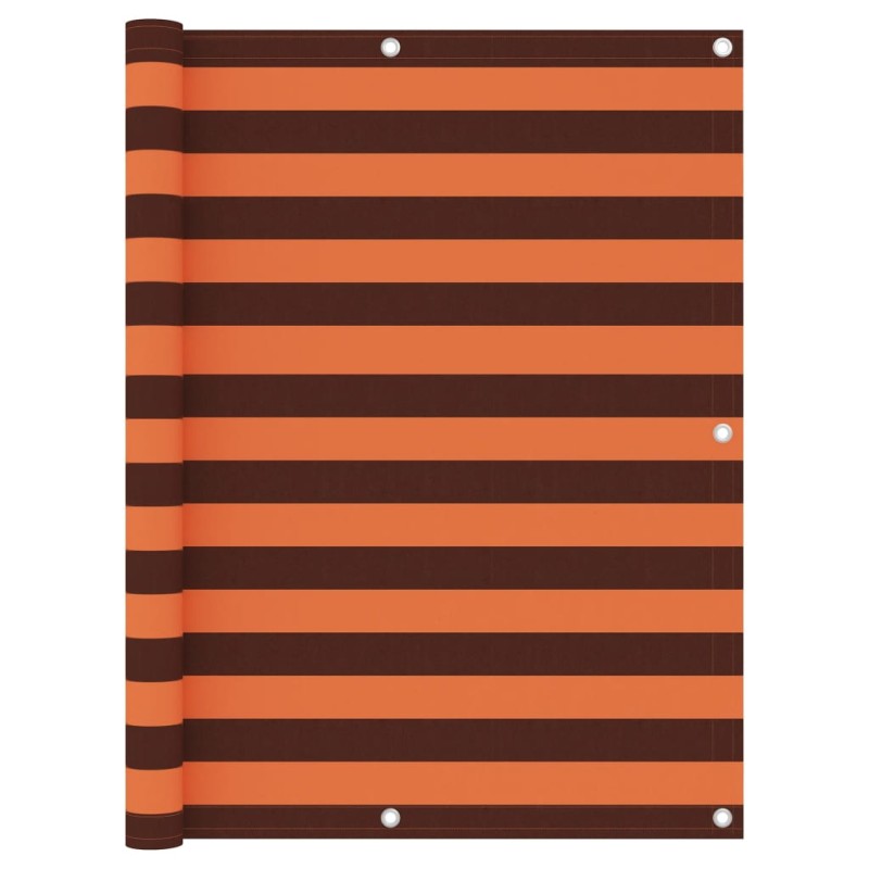 vidaXL Toldo para balcón tela oxford naranja y marrón 120x500 cm vidaXL Toldo para balcón tela oxford naranja y marrón 120x500 cm
