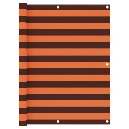 vidaXL Toldo para balcón tela oxford naranja y marrón 120x500 cm