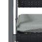 vidaXL Juego comedor jardín 7 piezas y cojines ratán sintético y acero