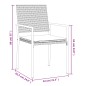 vidaXL Juego comedor jardín 7 piezas y cojines ratán sintético y acero