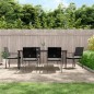 vidaXL Juego comedor jardín 7 piezas y cojines ratán sintético y acero vidaXL Juego comedor jardín 7 piezas y cojines ratán sintético y acero