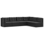 vidaXL Set muebles de jardín 6 piezas y cojines ratán sintético negro vidaXL Set muebles de jardín 6 piezas y cojines ratán sintético negro