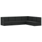 vidaXL Set muebles de jardín 6 piezas y cojines ratán sintético negro vidaXL Set muebles de jardín 6 piezas y cojines ratán sintético negro