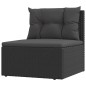 vidaXL Set muebles de jardín 6 piezas y cojines ratán sintético negro vidaXL Set muebles de jardín 6 piezas y cojines ratán sintético negro
