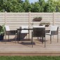 vidaXL Juego comedor jardín 5 piezas y cojines ratán sintético y acero vidaXL Juego comedor jardín 5 piezas y cojines ratán sintético y acero