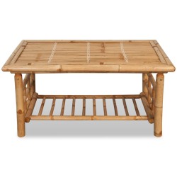 vidaXL Mesa de centro de bambú 90x50x45 cm