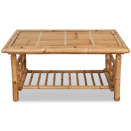 vidaXL Mesa de centro de bambú 90x50x45 cm