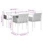 vidaXL Juego comedor jardín 5 piezas y cojines ratán sintético y acero vidaXL Juego comedor jardín 5 piezas y cojines ratán sintético y acero
