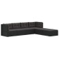vidaXL Set muebles de jardín 6 piezas y cojines ratán sintético negro vidaXL Set muebles de jardín 6 piezas y cojines ratán sintético negro