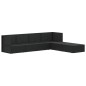 vidaXL Set muebles de jardín 6 piezas y cojines ratán sintético negro vidaXL Set muebles de jardín 6 piezas y cojines ratán sintético negro