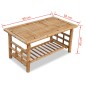 vidaXL Mesa de centro de bambú 90x50x45 cm vidaXL Mesa de centro de bambú 90x50x45 cm