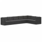 vidaXL Set de muebles de jardín y cojines 7 pzas ratán sintético negro vidaXL Set de muebles de jardín y cojines 7 pzas ratán sintético negro