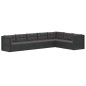vidaXL Set de muebles de jardín y cojines 7 pzas ratán sintético negro vidaXL Set de muebles de jardín y cojines 7 pzas ratán sintético negro