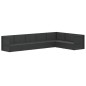 vidaXL Set de muebles de jardín y cojines 7 pzas ratán sintético negro vidaXL Set de muebles de jardín y cojines 7 pzas ratán sintético negro