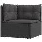 vidaXL Set de muebles de jardín y cojines 7 pzas ratán sintético negro vidaXL Set de muebles de jardín y cojines 7 pzas ratán sintético negro