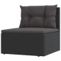 vidaXL Set de muebles de jardín y cojines 7 pzas ratán sintético negro vidaXL Set de muebles de jardín y cojines 7 pzas ratán sintético negro