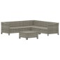 vidaXL Set de muebles de jardín 6 pzas y cojines ratán sintético gris vidaXL Set de muebles de jardín 6 pzas y cojines ratán sintético gris