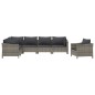 vidaXL Set de muebles de jardín 7 pzas y cojines ratán sintético gris vidaXL Set de muebles de jardín 7 pzas y cojines ratán sintético gris