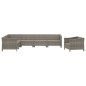 vidaXL Set de muebles de jardín 7 pzas y cojines ratán sintético gris vidaXL Set de muebles de jardín 7 pzas y cojines ratán sintético gris