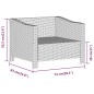 vidaXL Set de muebles de jardín 7 pzas y cojines ratán sintético gris vidaXL Set de muebles de jardín 7 pzas y cojines ratán sintético gris
