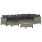 vidaXL Set de muebles de jardín 7 pzas y cojines ratán sintético gris vidaXL Set de muebles de jardín 7 pzas y cojines ratán sintético gris