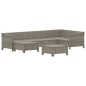 vidaXL Set de muebles de jardín 7 pzas y cojines ratán sintético gris vidaXL Set de muebles de jardín 7 pzas y cojines ratán sintético gris