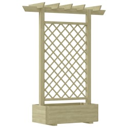 vidaXL Pérgola con jardinera de madera 162x56x204 cm
