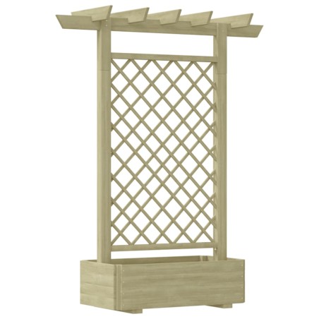 vidaXL Pérgola con jardinera de madera 162x56x204 cm