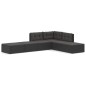 vidaXL Set muebles de jardín 6 piezas y cojines ratán sintético negro vidaXL Set muebles de jardín 6 piezas y cojines ratán sintético negro