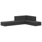 vidaXL Set muebles de jardín 6 piezas y cojines ratán sintético negro vidaXL Set muebles de jardín 6 piezas y cojines ratán sintético negro