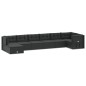 vidaXL Set de muebles de jardín 8 pzas y cojines ratán sintético negro